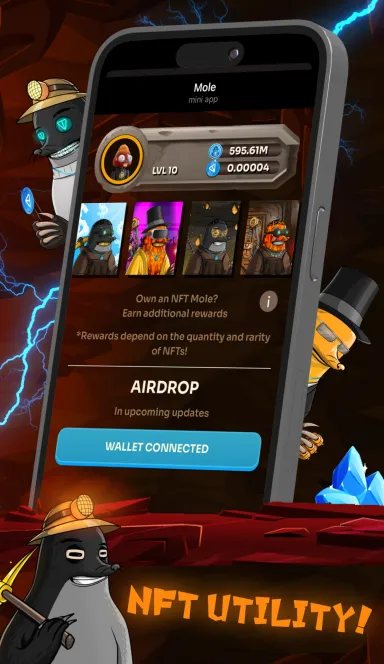 Picture TON MOLE – Join 6M+ players digging $TON in the Mole ga… 6 | TON app