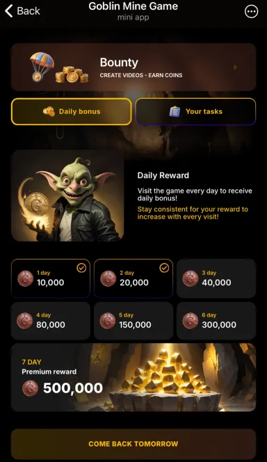 Picture Goblin Mine Game –  Goblin Mine is an economic game whe… 4 | TON app