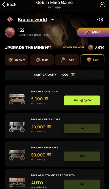 Picture Goblin Mine Game –  Goblin Mine is an economic game whe… 9 | TON app