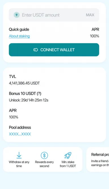 Picture sTether Bot – Our bot allows you to stake the most stable… 4 | TON app