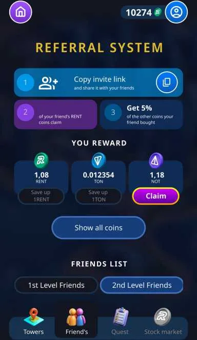 Picture Rent_Tycoon –  Monopoly-style Telegram MiniApp game with … 4 | TON app