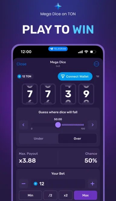 Picture Megadice – Web3.0 Megadice Game on TON blockchain Choose … 5 | TON app