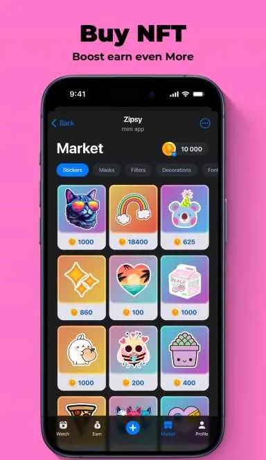 Picture Zipsy – ⚡️ TikTok in Telegram. Watch & Earn! | TON App 6 | TON app