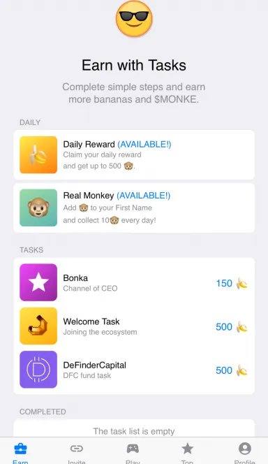 Picture MonkeyTON –  The real game is now on Telegram! Collect ba… 6 | TON app