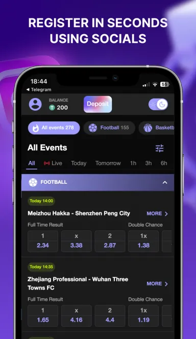 Picture YezBet – Betting on telegram based on blockchain. Fair au… 6 | TON app