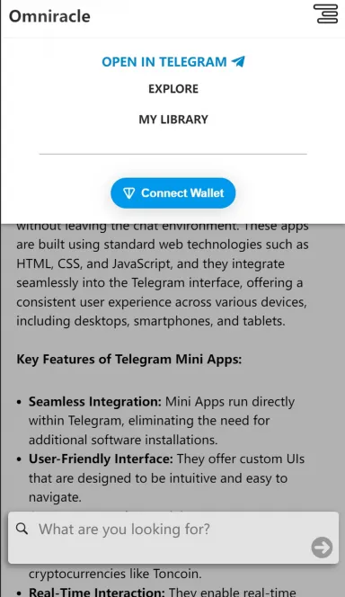 Picture Omniracle AI Search – Your go-to AI-powered search platfo… 5 | TON app