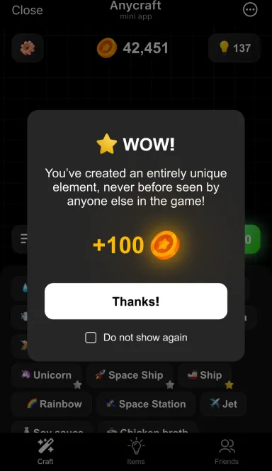 Picture Anycraft – AI-Powered Alchemy Game. | TON App 4 | TON app