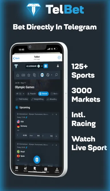 Picture TelBet – Bet Sports in Telegram. Earn cash for referrals … 4 | TON app
