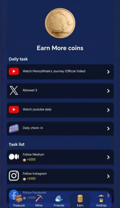 Picture PennyWhale – Journey from Penny to Whale – Airdrop, board… 4 | TON app