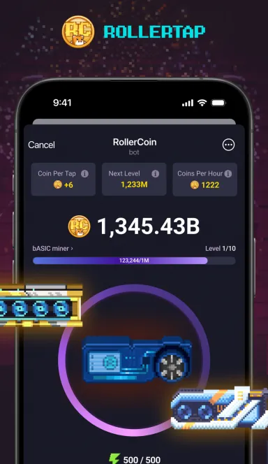 Picture RollerTap – Tap-to-mine crypto game by Rollercoin, the la… 4 | TON app