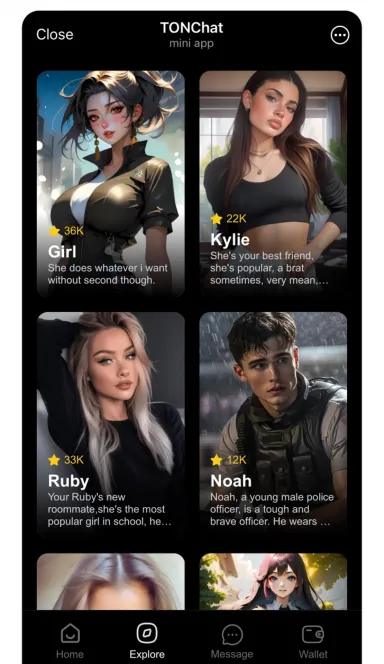 Picture TONChat – The First AI-Powered Chatting Platform on TON B… 4 | TON app