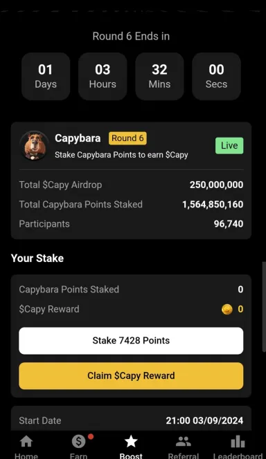 Picture CapybaraCoins –  Play, Earn, Boost. The Friendliest Tel… 4 | TON app