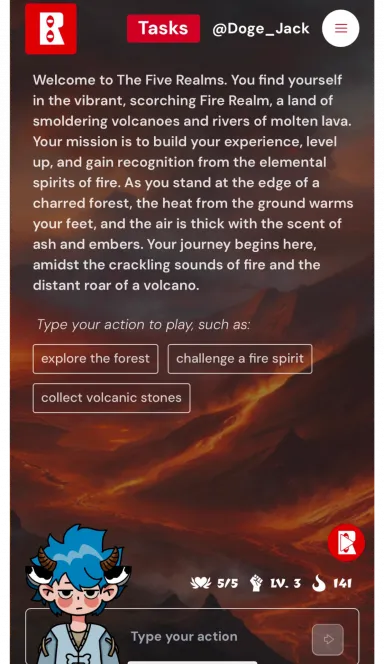 Picture The Five Realms – An open-world AI + Gamefi advanture wit… 4 | TON app