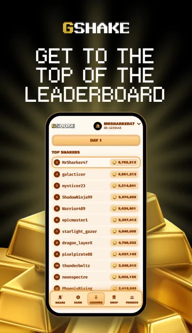 Picture GSHAKE – First RWA Gold Backed Shake To Earn game built o… 6 | TON app