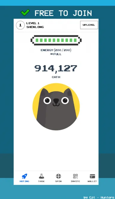 Picture Cat Hunter – Cat Hunter is a mini app played directly on … 4 | TON app