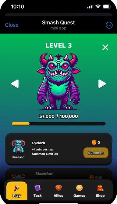 Picture Smash Quest – Slay monsters & earn rewards!  Conquer th… 5 | TON app