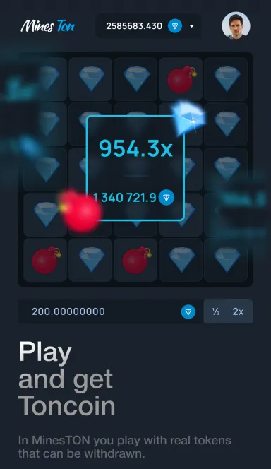 Picture Mines Ton – Open tiles, avoid mines, increase your winnin… 3 | TON app