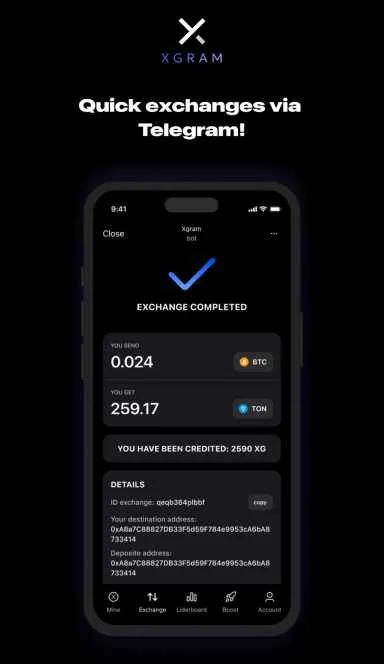 Picture Xgram – Xgram offers a unique solution for instant crypto… 6 | TON app