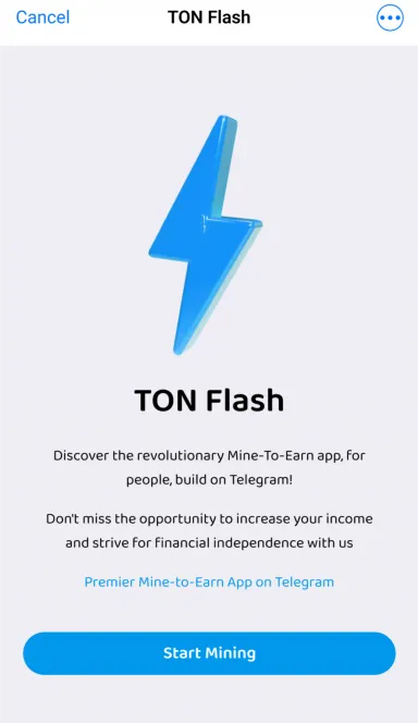 Picture Ton Flash – ⛏ The ultimate Mine-to-Earn app on Telegram |… 3 | TON app