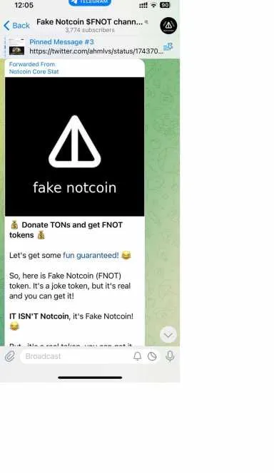 Picture $FNOT Fake Notcoin – $FNOT Community | TON App 4 | TON app