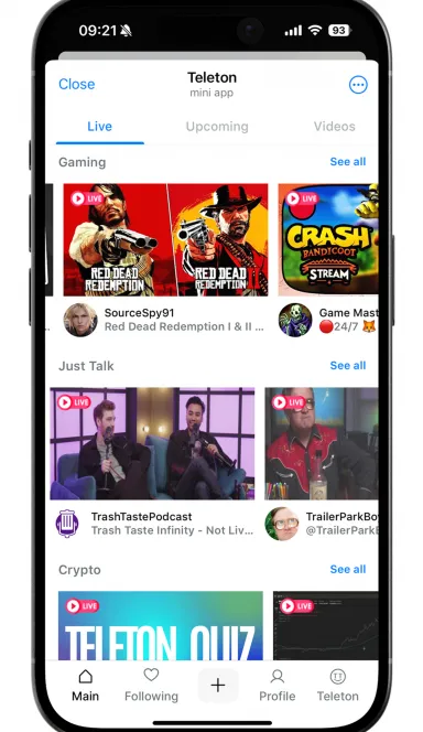 Picture Teleton – SocialFi video streaming in Telegram | TON App 3 | TON app