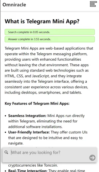 Picture Omniracle AI Search – Your go-to AI-powered search platfo… 4 | TON app