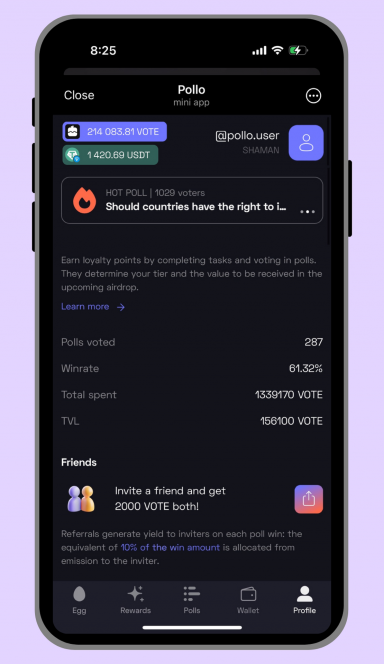Picture Pollo –  Predict the majority and win USDT! | TON App 10 | TON app