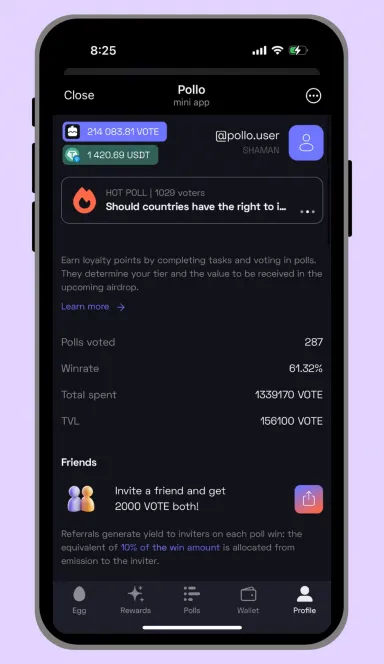 Picture Pollo –  Predict the majority and win USDT! | TON App 10 | TON app