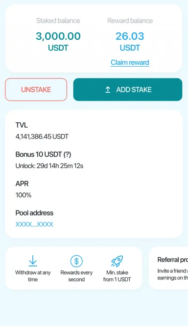 Picture sTether Bot – Our bot allows you to stake the most stable… 6 | TON app
