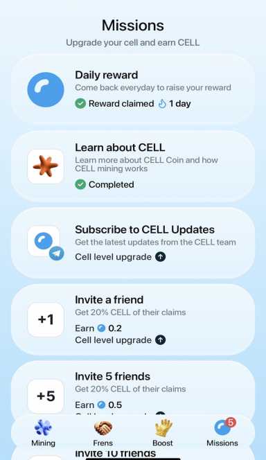 Picture CELL Wallet – Next generation Telegram wallet – mine CELL… 5 | TON app