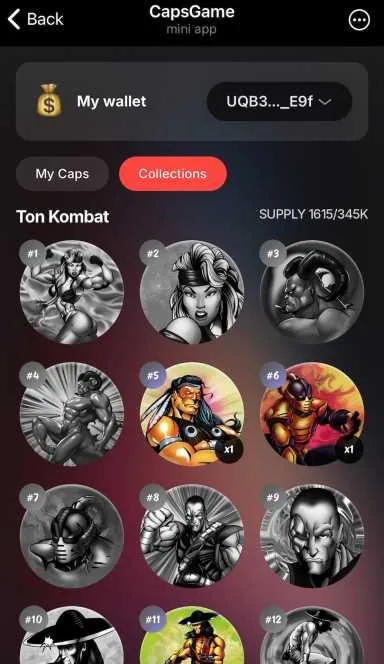 Picture CapsGame – Own, upgrade, and battle NFT caps on the TON b… 4 | TON app