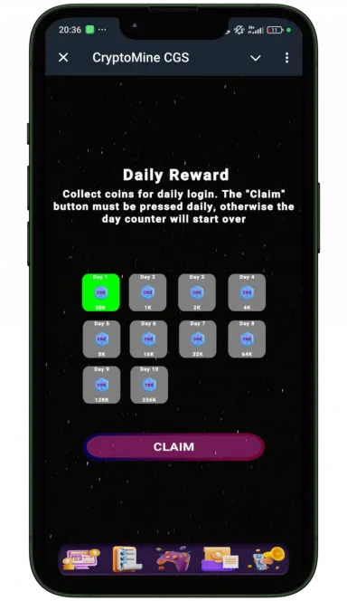 Picture CryptoMine CGS  – Collect coins, exchange for token, rank… 6 | TON app
