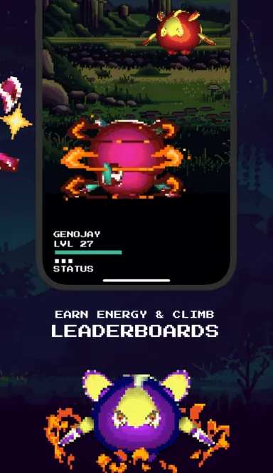 Picture Genopets: Pixelton – Enter the Pixelton Arena.  Summon … 6 | TON app