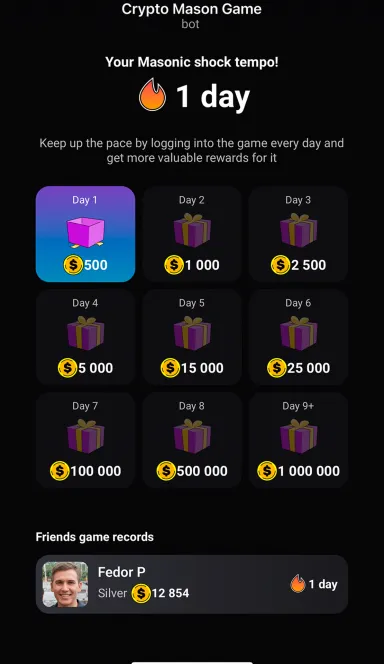 Picture Crypto Masons – Clicker game based on the famous animated… 8 | TON app