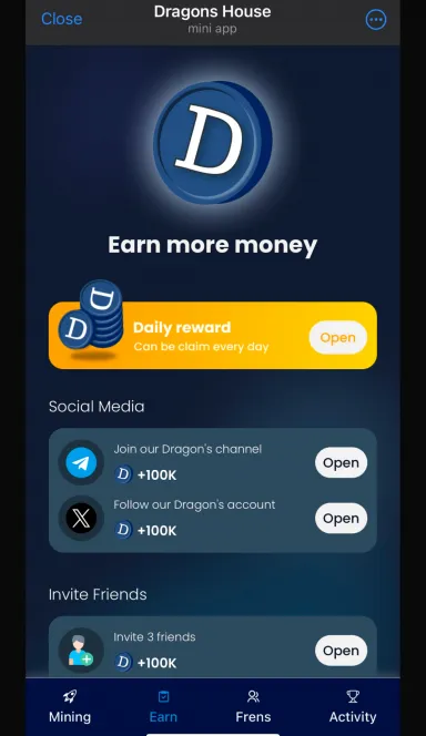Picture Dragons House – Start Earning $DHT and become the ultimat… 4 | TON app