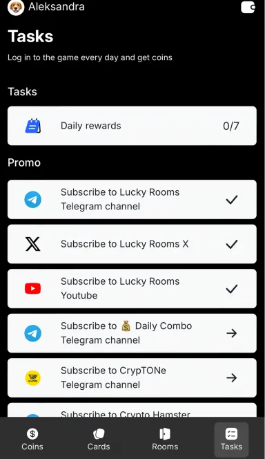 Picture Lucky Rooms – Upgrade cards, get passive income or take c… 6 | TON app