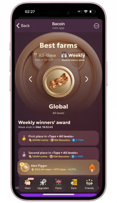 Picture Bacoin Farm –  Build your best farm, earn TON & Bacoins… 5 | TON app