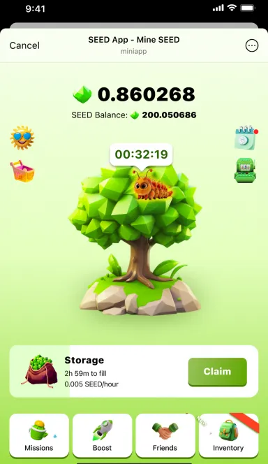 Picture SEED App – Mine SEED – Plant Tree, Feed Bird, Earn SEED |… 4 | TON app