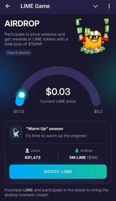 Picture LIME Game – A Telegram Mini App game by iMe. Play, Boost … 6 | TON app