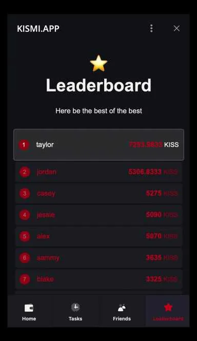 Picture KISMI.APP – REAL-TIME GAMIFIED TOURNAMENTS.   | TON App 6 | TON app
