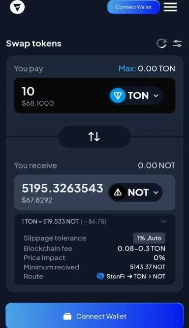 Picture MyTonSwap – DEX Aggregator on TON Blockchain | TON App 7 | TON app