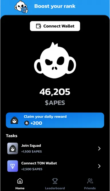 Picture Apes Gang – The Apest Telegram memecoin. Join @apesgang |… 3 | TON app