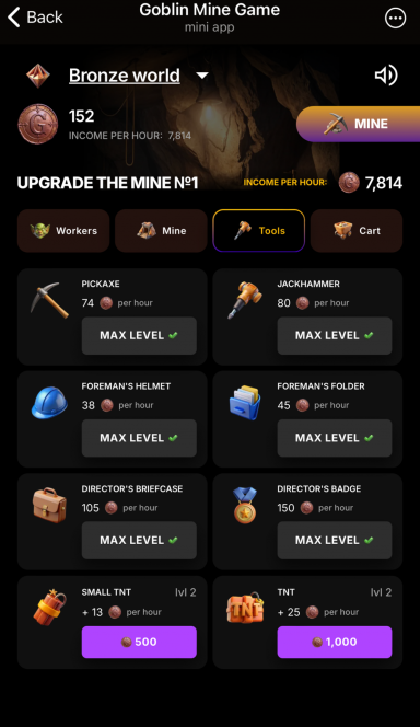 Picture Goblin Mine Game –  Goblin Mine is an economic game whe… 7 | TON app