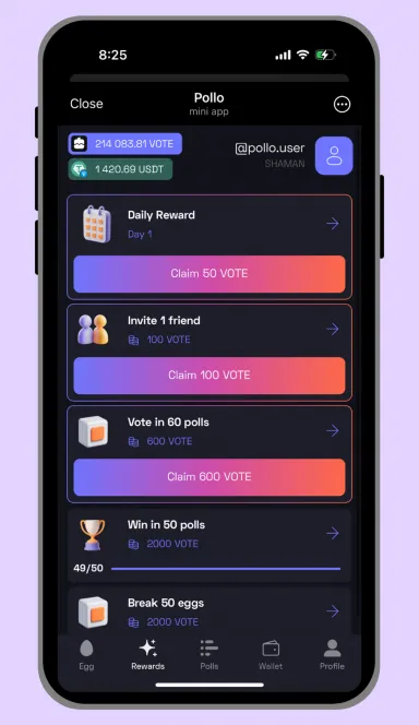 Picture Pollo –  Predict the majority and win USDT! | TON App 9 | TON app