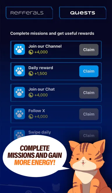 Picture Catmoonity – Swipe. Earn. Repeat. Prepare for Airdrop Cen… 5 | TON app