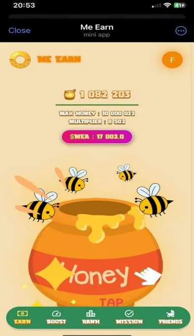 Picture Me Earn – Mine MEA – Farm $MEA token. Tap Tap to earn | T… 3 | TON app