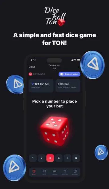 Picture Dice Roll Ton – #1 Mini-app Dice Game on TON   | TON App 3 | TON app