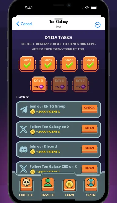 Picture Ton Galaxy – Play. Earn. Unite. Fight for $TG Airdrop | T… 6 | TON app