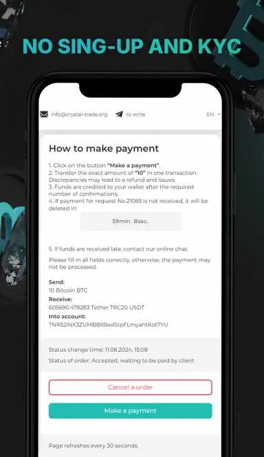 Picture CrystalTrade – CrystalTrade is a modern exchange service … 5 | TON app