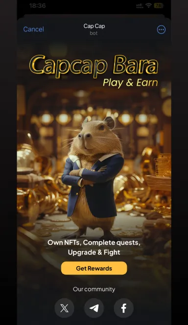 Picture Capcap Bara – Tap2earn Mini App | TON App 3 | TON app